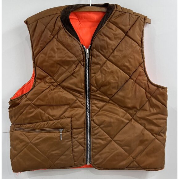 Red Head Other - Vintage Red Head Reversible Quilted Hunting Vest Brown/Blaze Orange Sz. M
